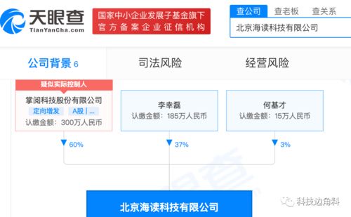 掌閱科技攜手產業鏈布局基礎軟件服務 投資成立北京海讀科技，深耕內容生態的技術底座